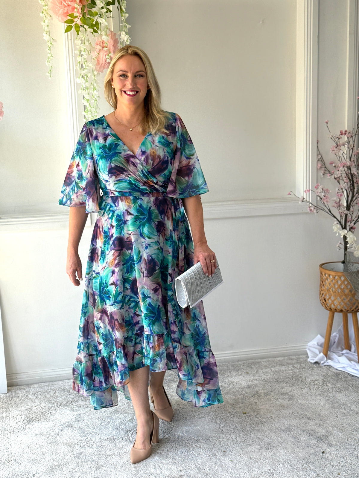 Lolita Jade Floral Evening Dress