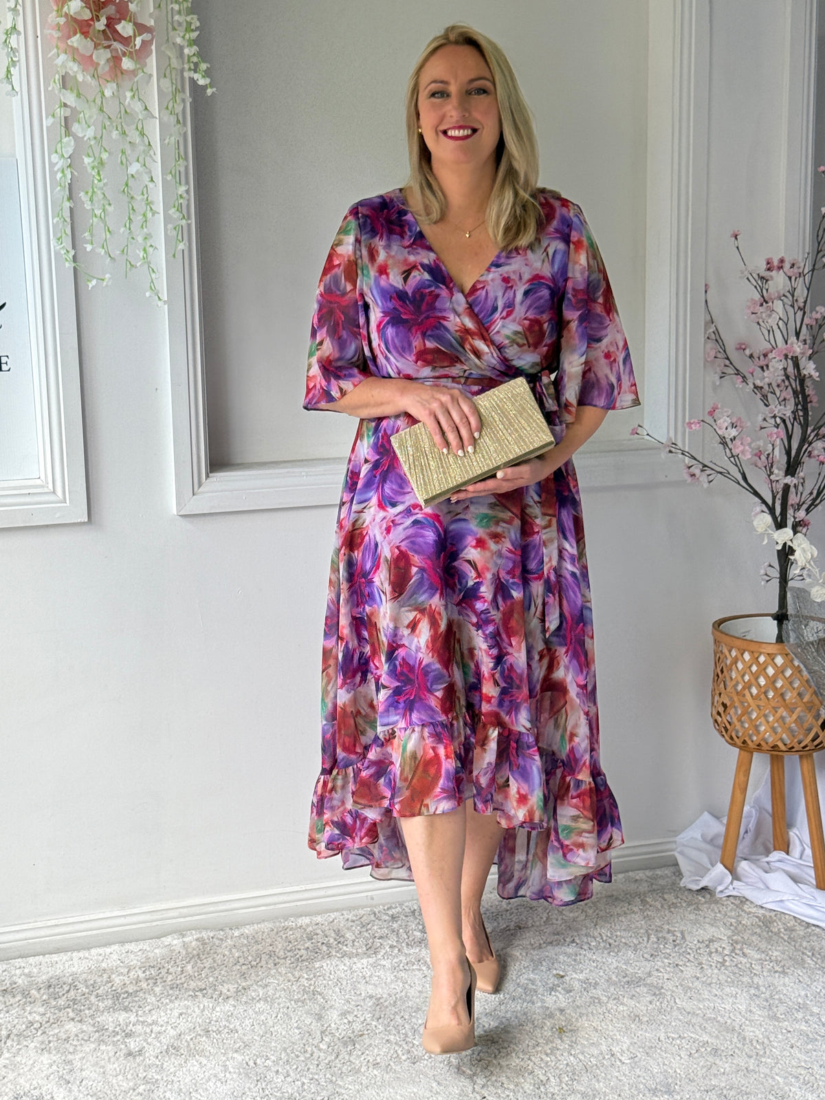 Lolita Lilac Floral Evening Dress