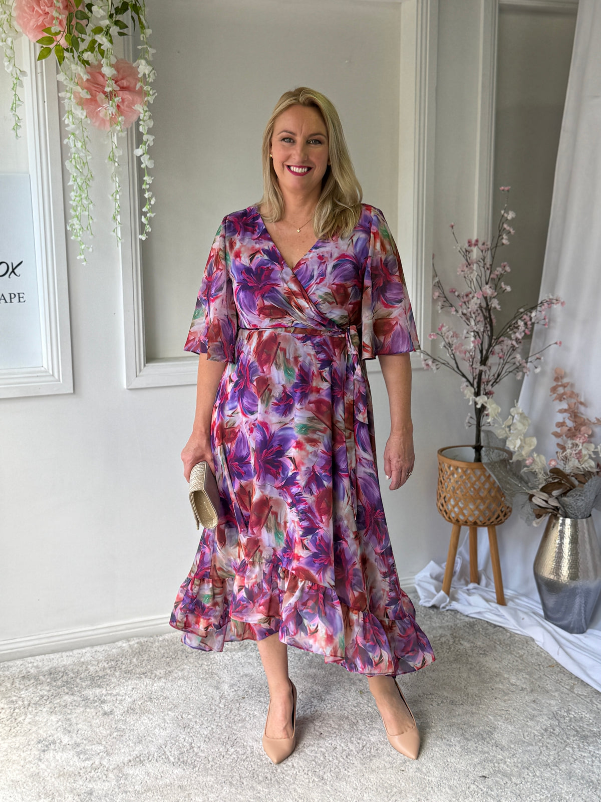 Lolita Lilac Floral Evening Dress