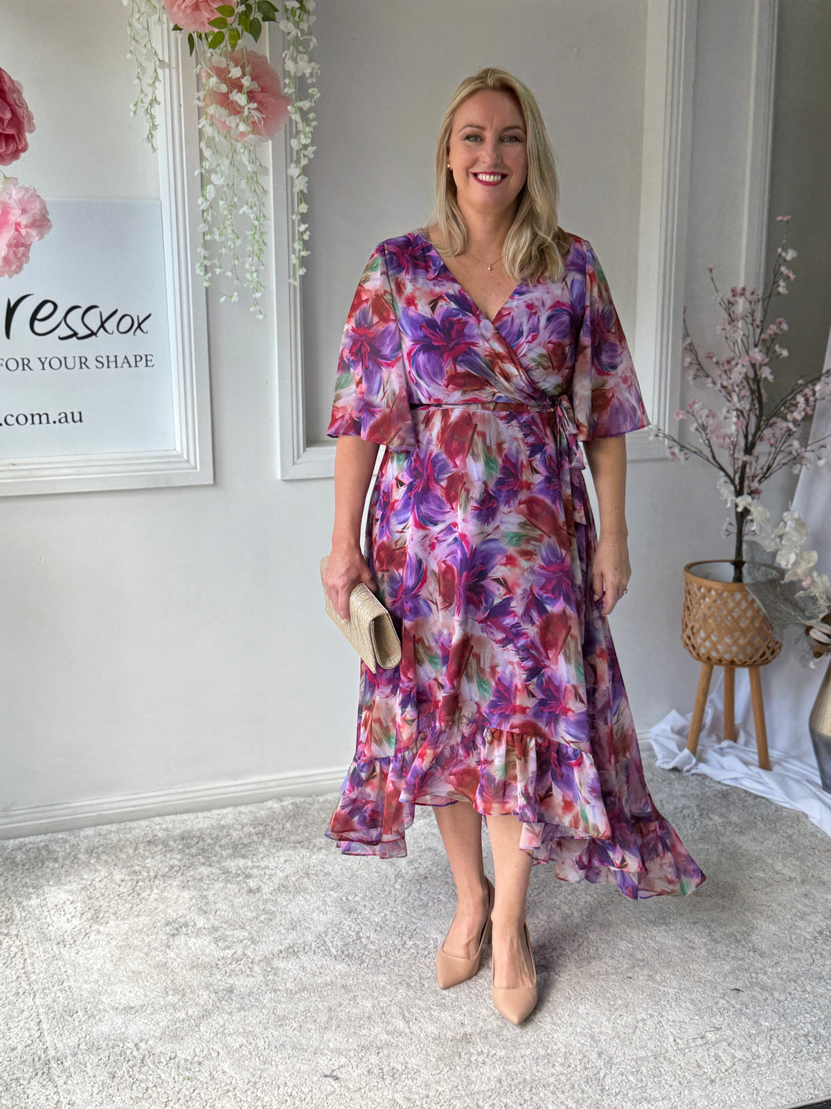 Lolita Lilac Floral Evening Dress