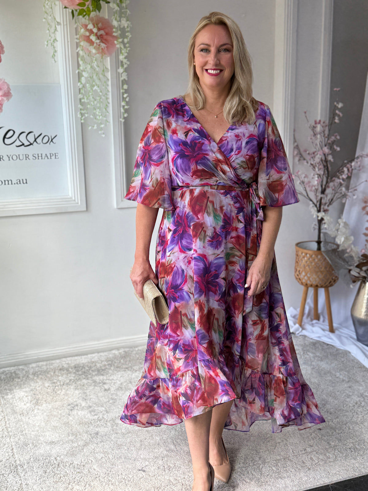 Lolita Lilac Floral Evening Dress