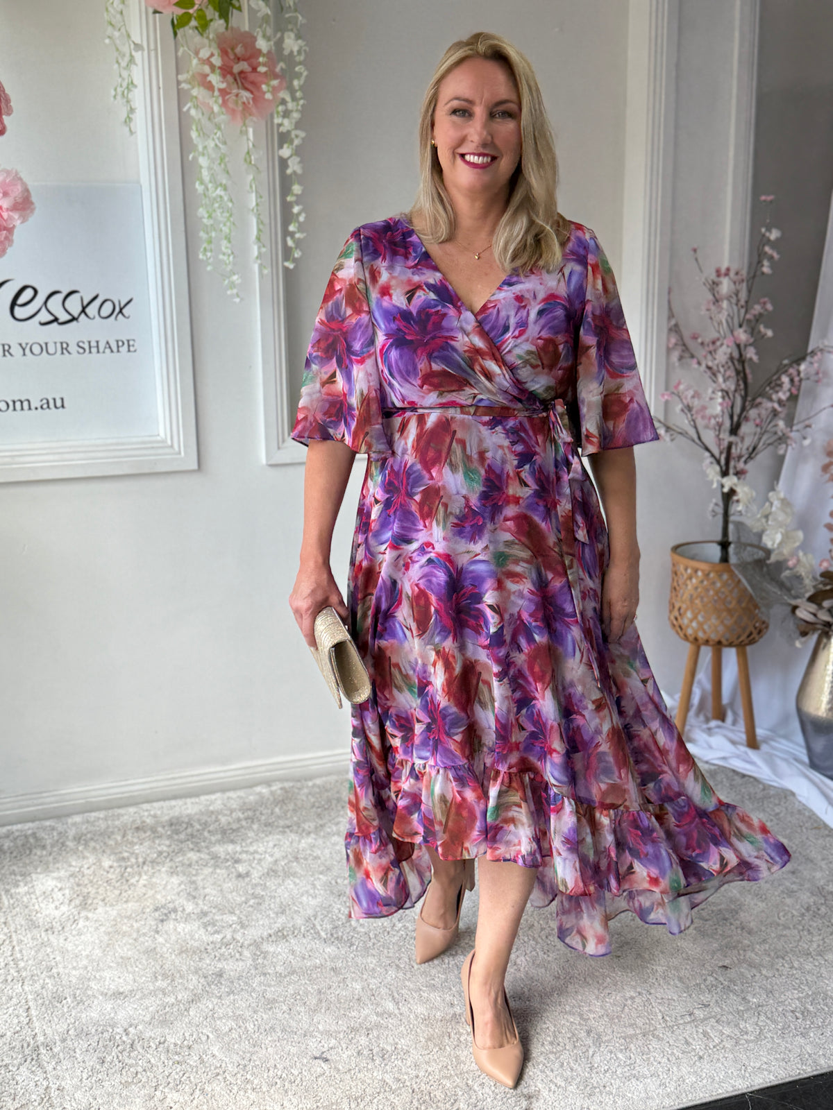 Lolita Lilac Floral Evening Dress