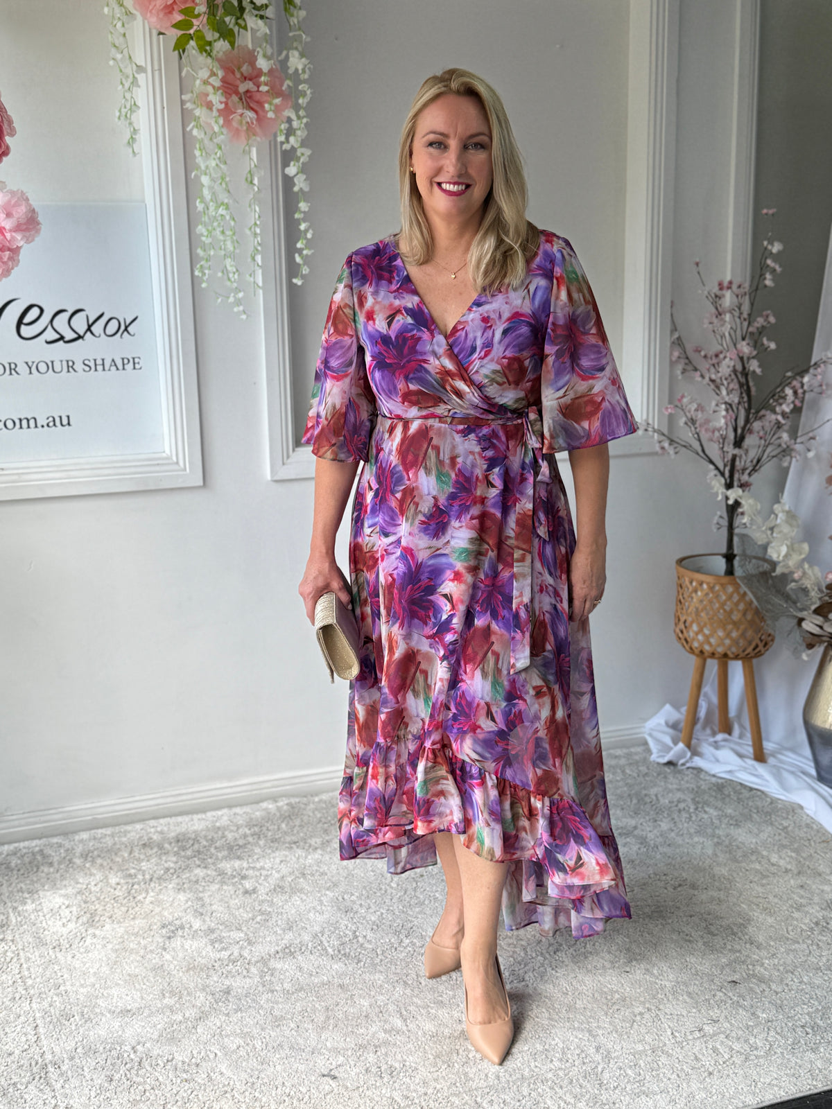 Lolita Lilac Floral Evening Dress