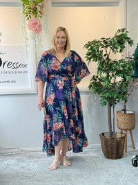 Lolita Peach Hibiscus Evening Dress