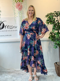 Lolita Peach Hibiscus Evening Dress