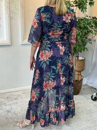 Lolita Peach Hibiscus Evening Dress