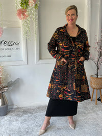 Lorelai Japanese Print Fleece Coat