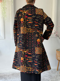 Lorelai Japanese Print Fleece Coat