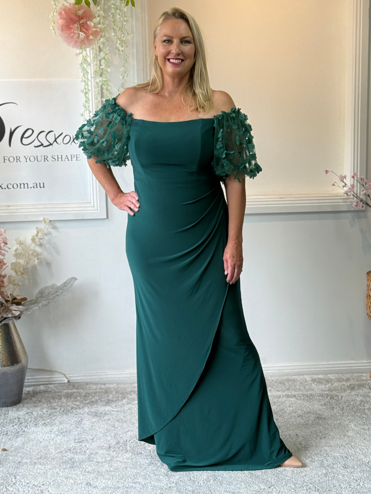 Madeline Emerald Evening Gown