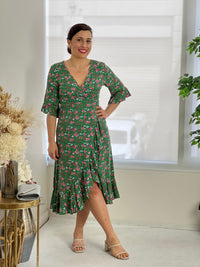 Maeve Green Garden Wrap Dress