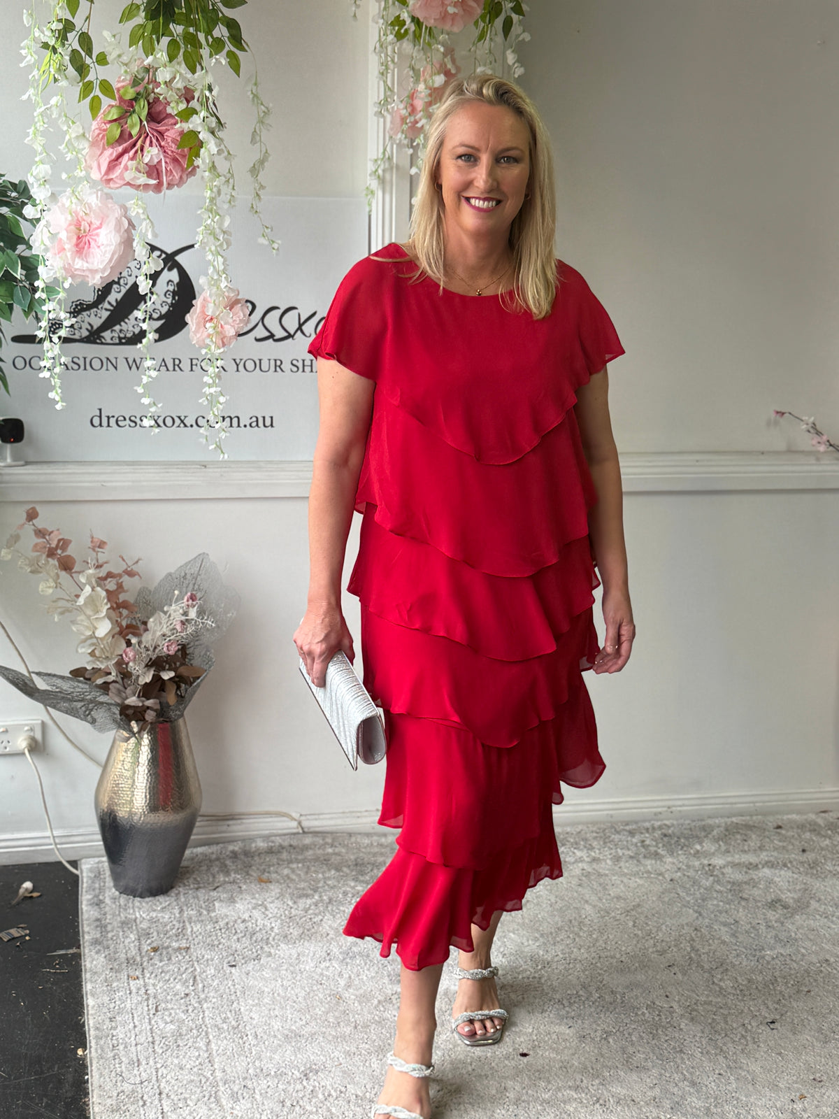 Maxine Red Layering Dress
