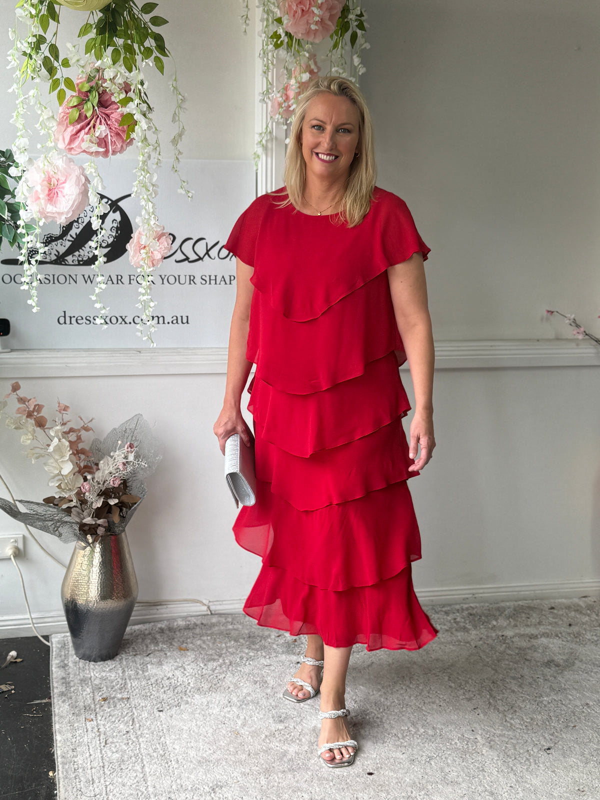 Maxine Red Layering Dress