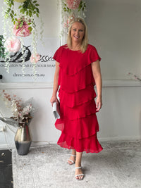Maxine Red Layering Dress