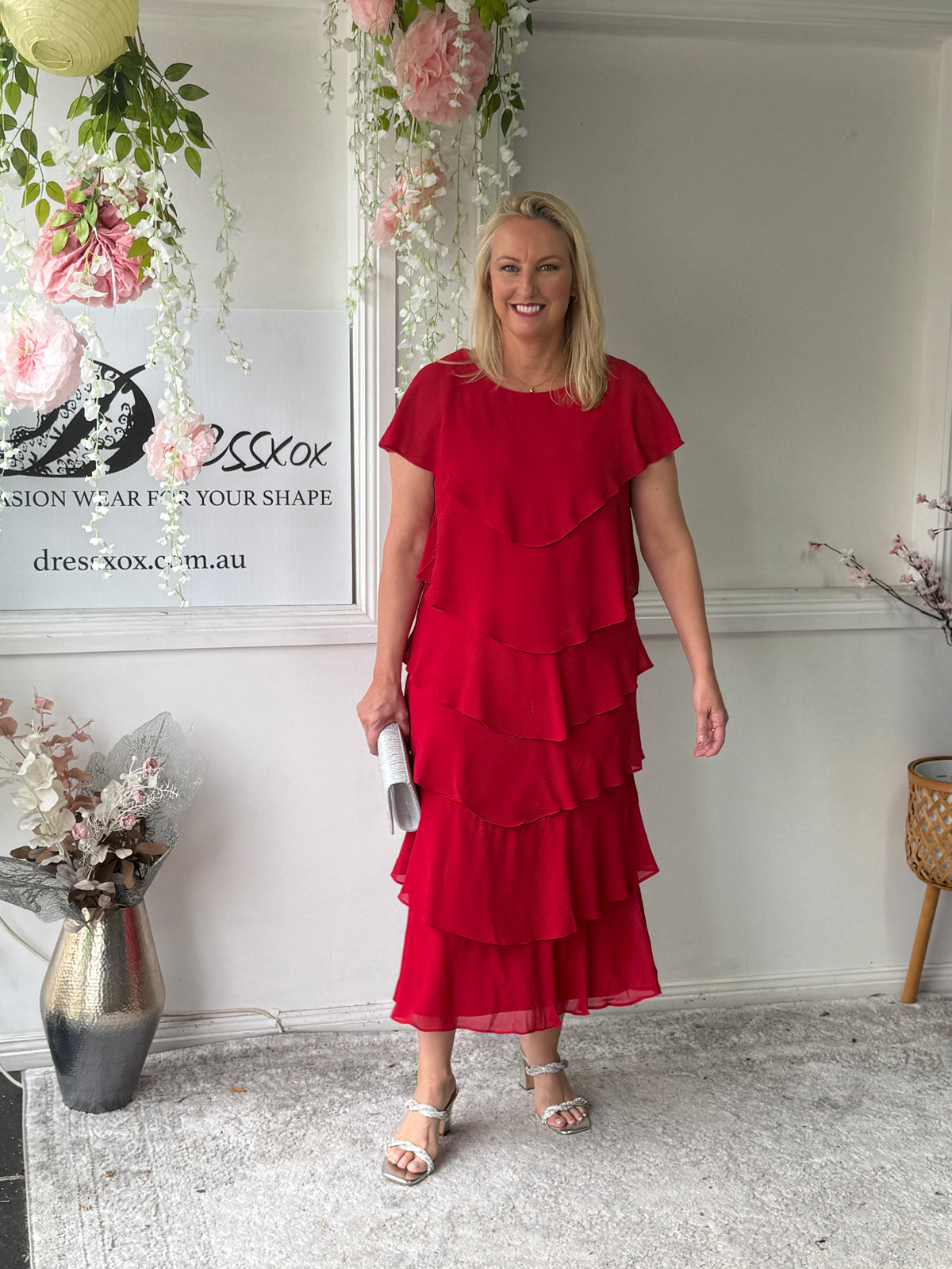 Maxine Red Layering Dress