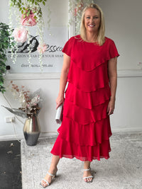 Maxine Red Layering Dress