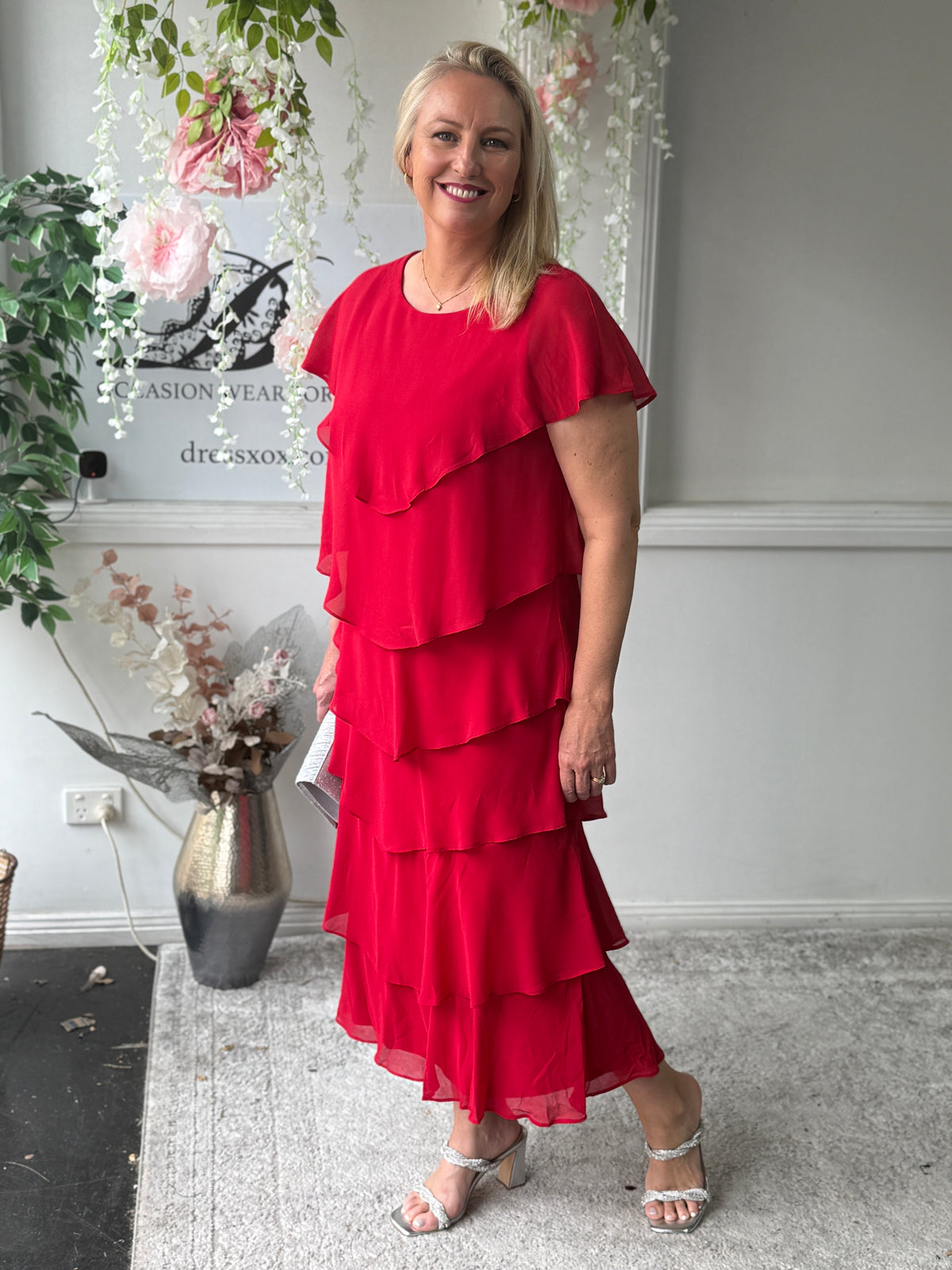Maxine Red Layering Dress