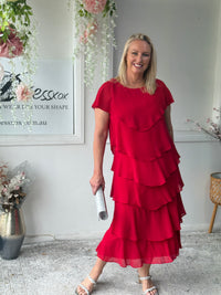 Maxine Red Layering Dress