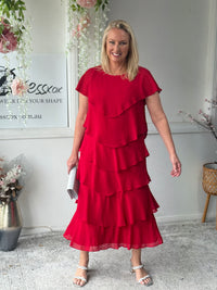 Maxine Red Layering Dress