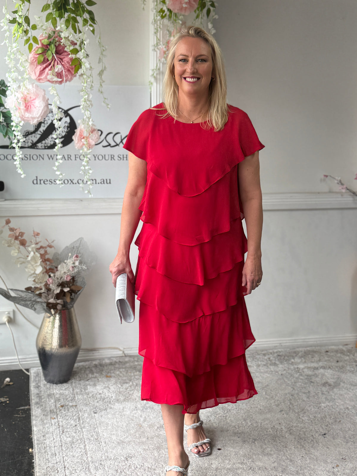 Maxine Red Layering Dress