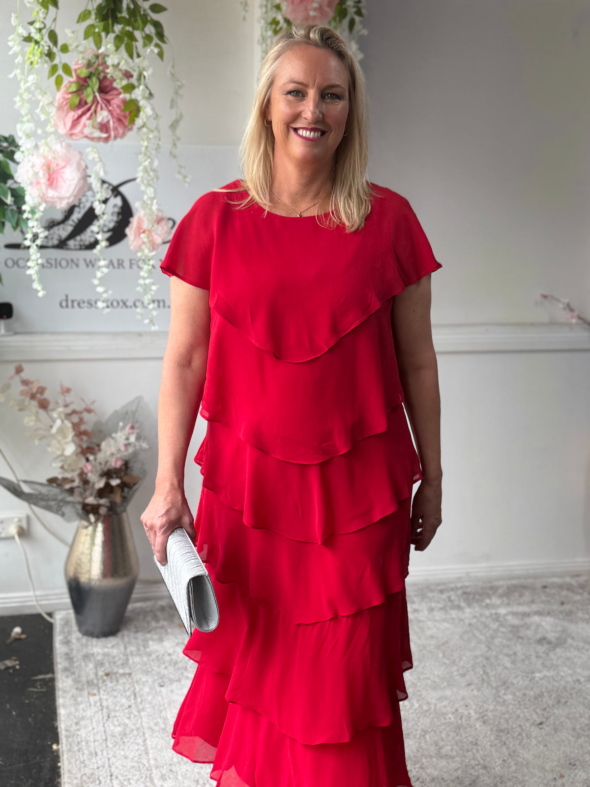 Maxine Red Layering Dress