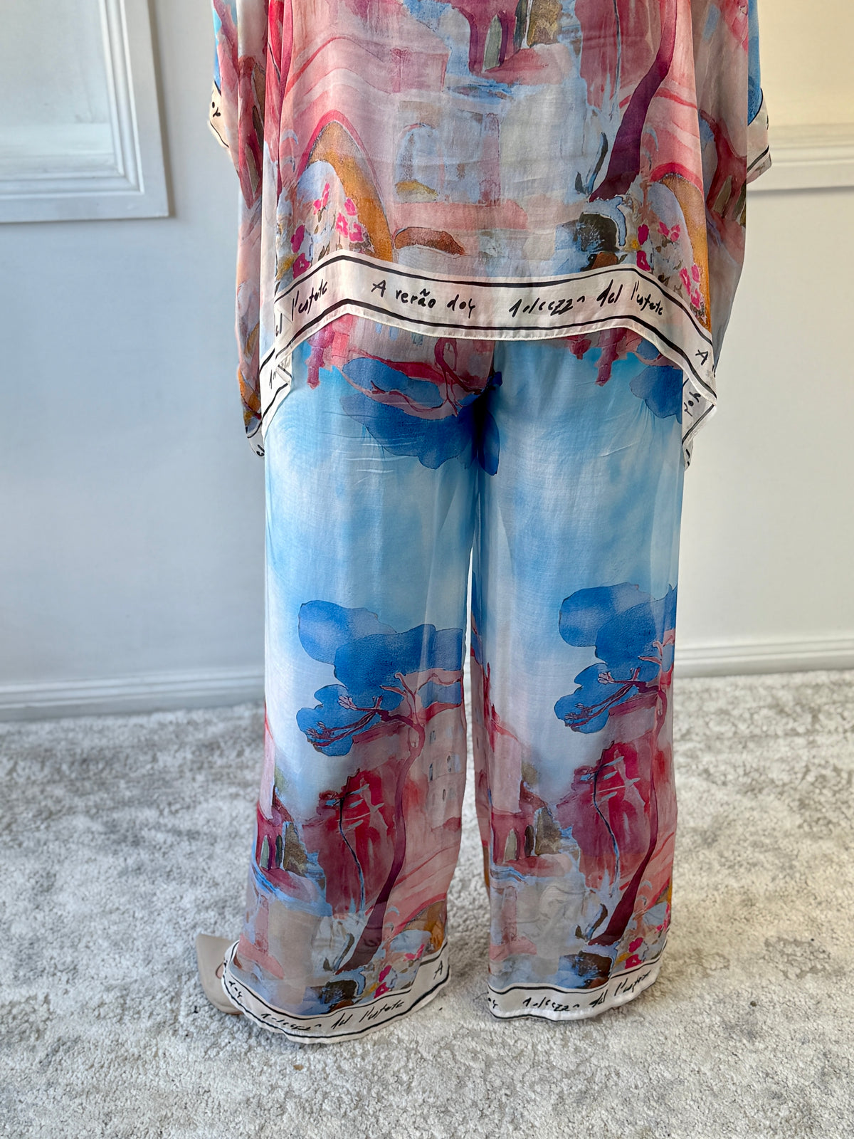 Drayton Abstract Silk Pants