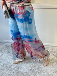 Drayton Abstract Silk Pants