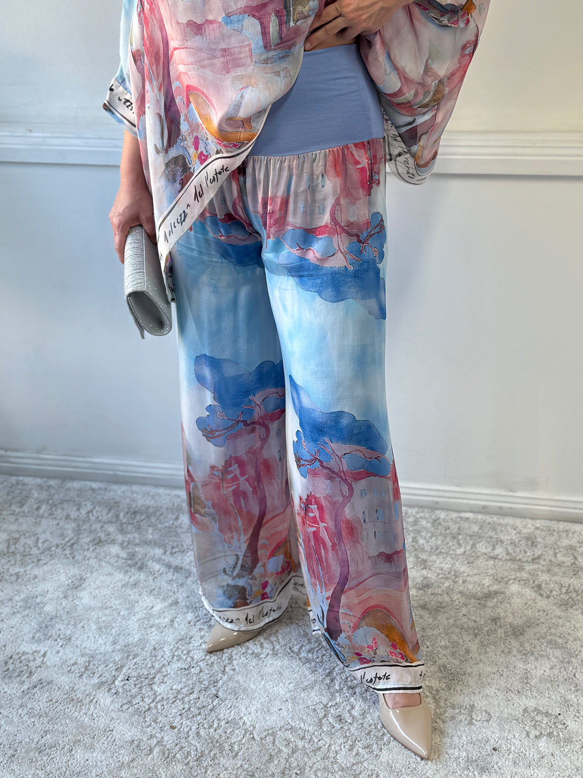 Drayton Abstract Silk Pants