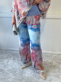 Drayton Abstract Silk Pants