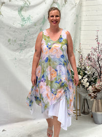 Mina Green Rose Layering Dress