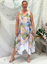 Mina Green Rose Layering Dress