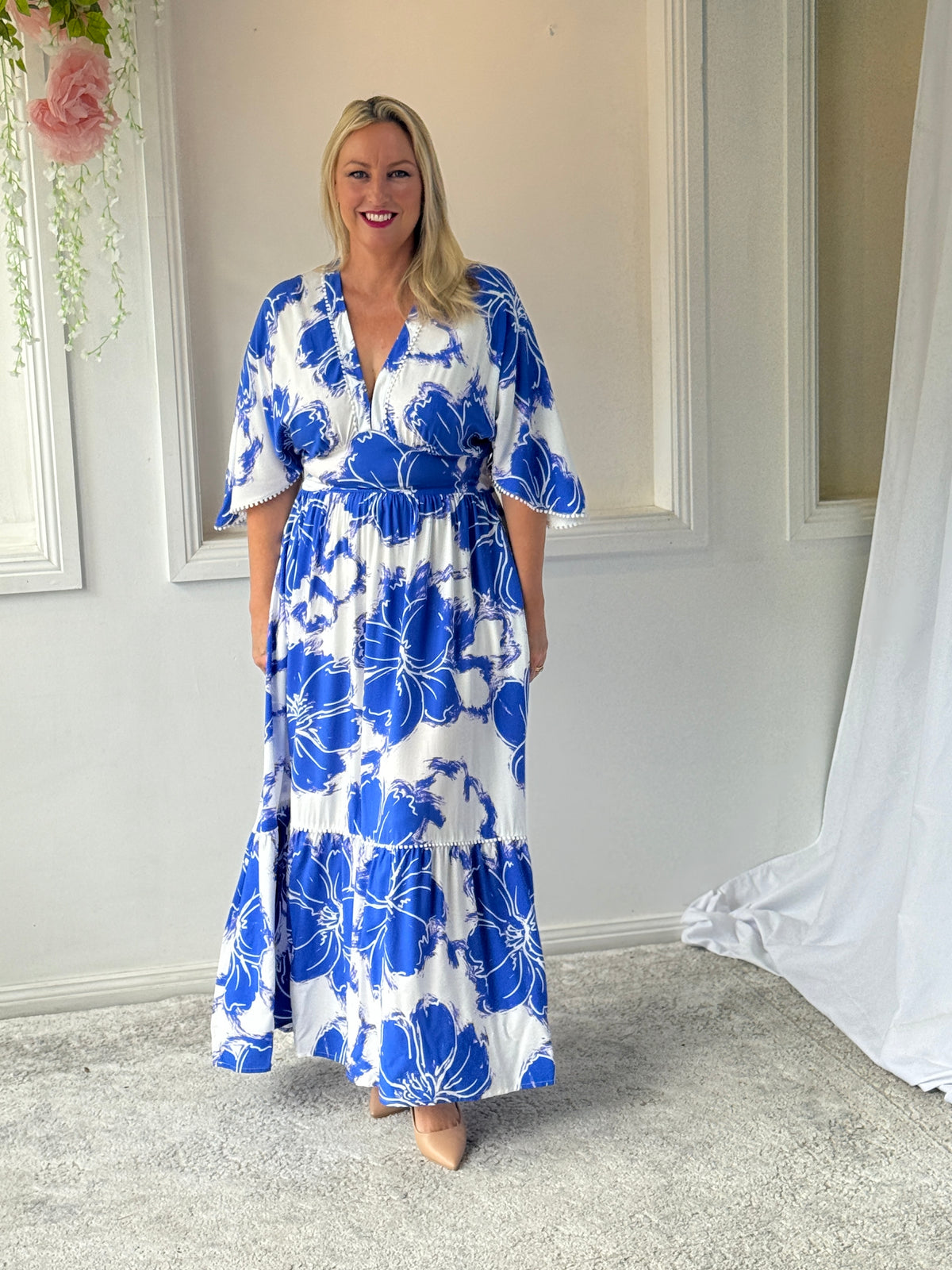 Modena Blue Floral Dress