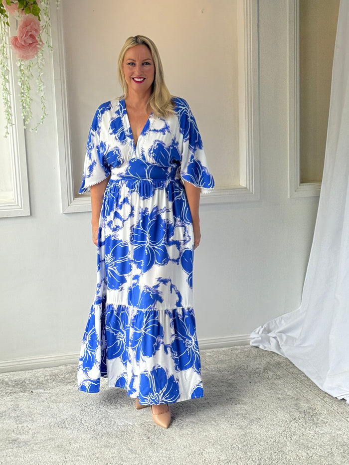 Modena Blue Floral Dress
