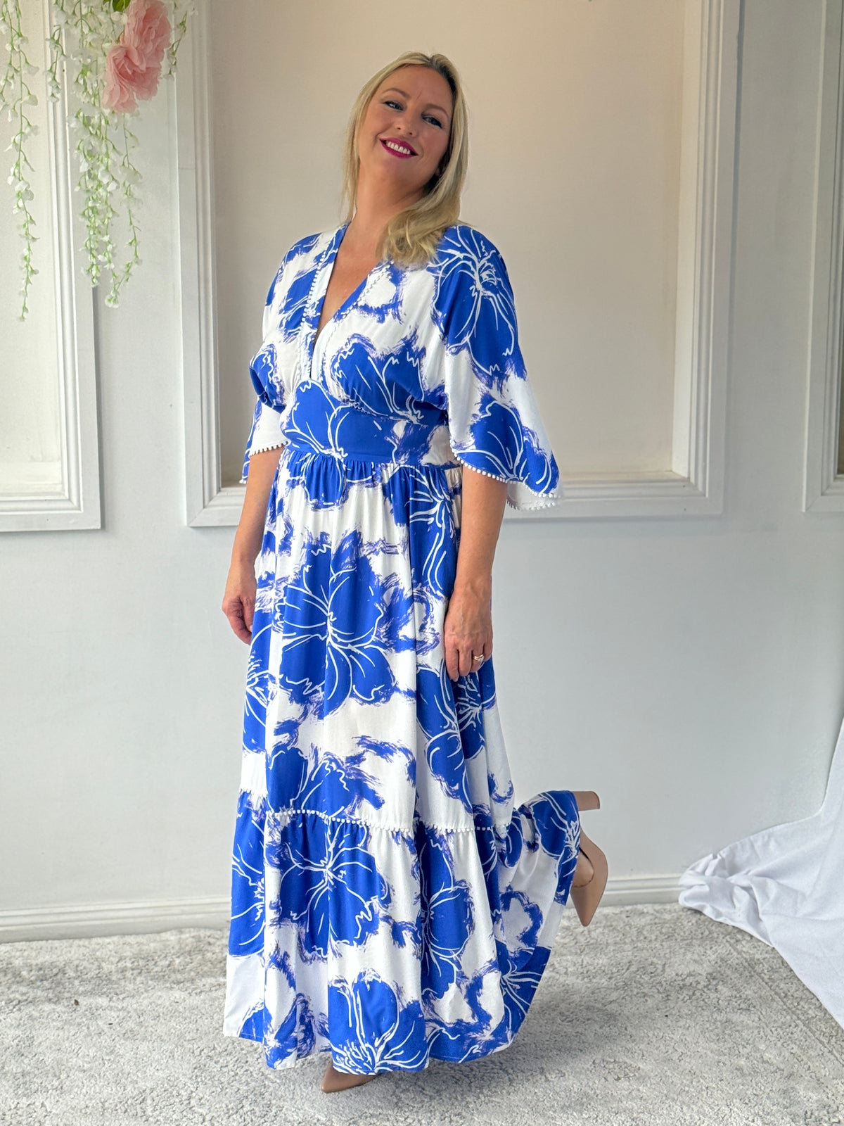 Modena Blue Floral Dress