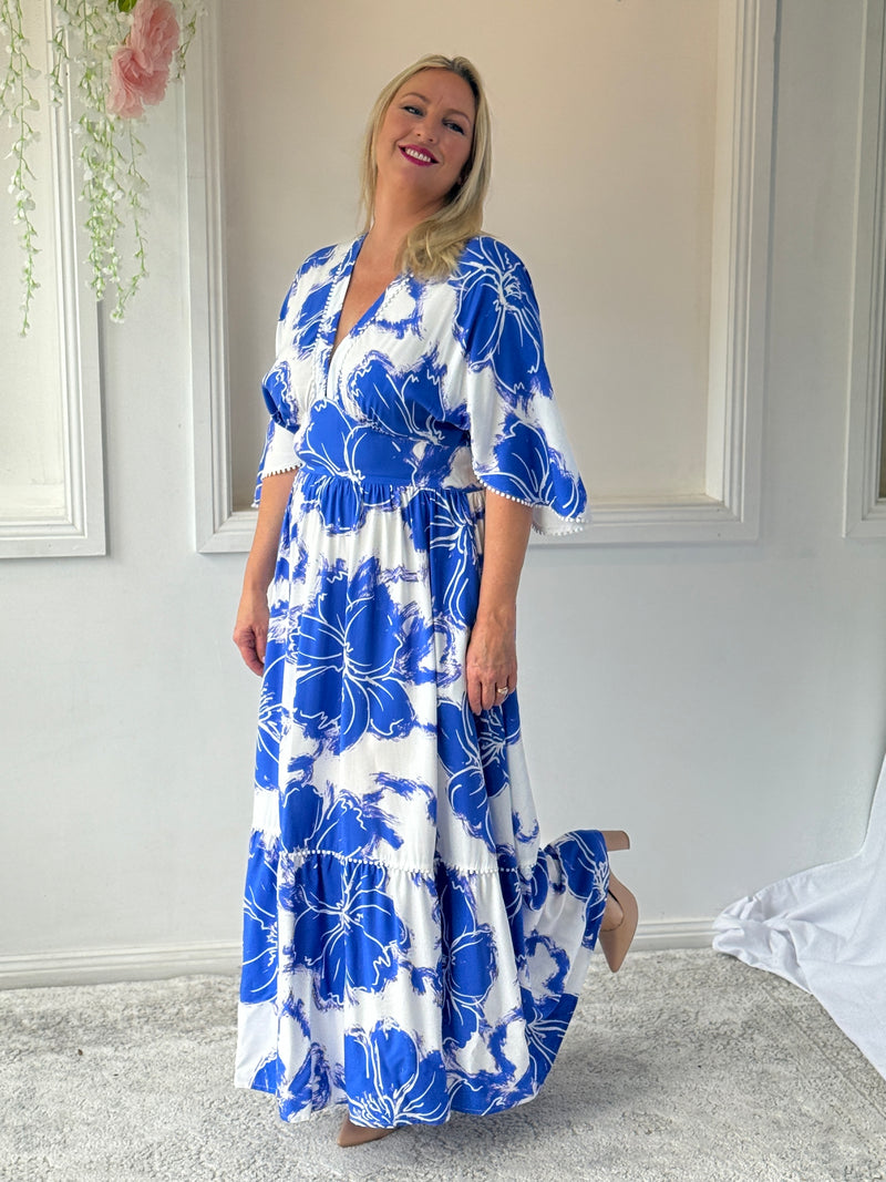 Modena Blue Floral Dress