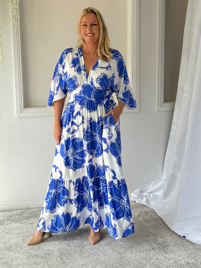 Modena Blue Floral Dress