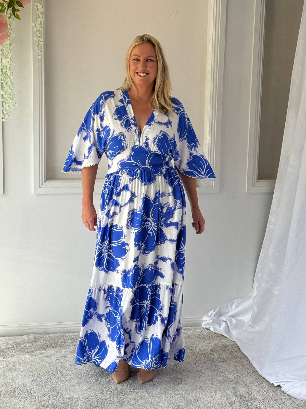 Modena Blue Floral Dress