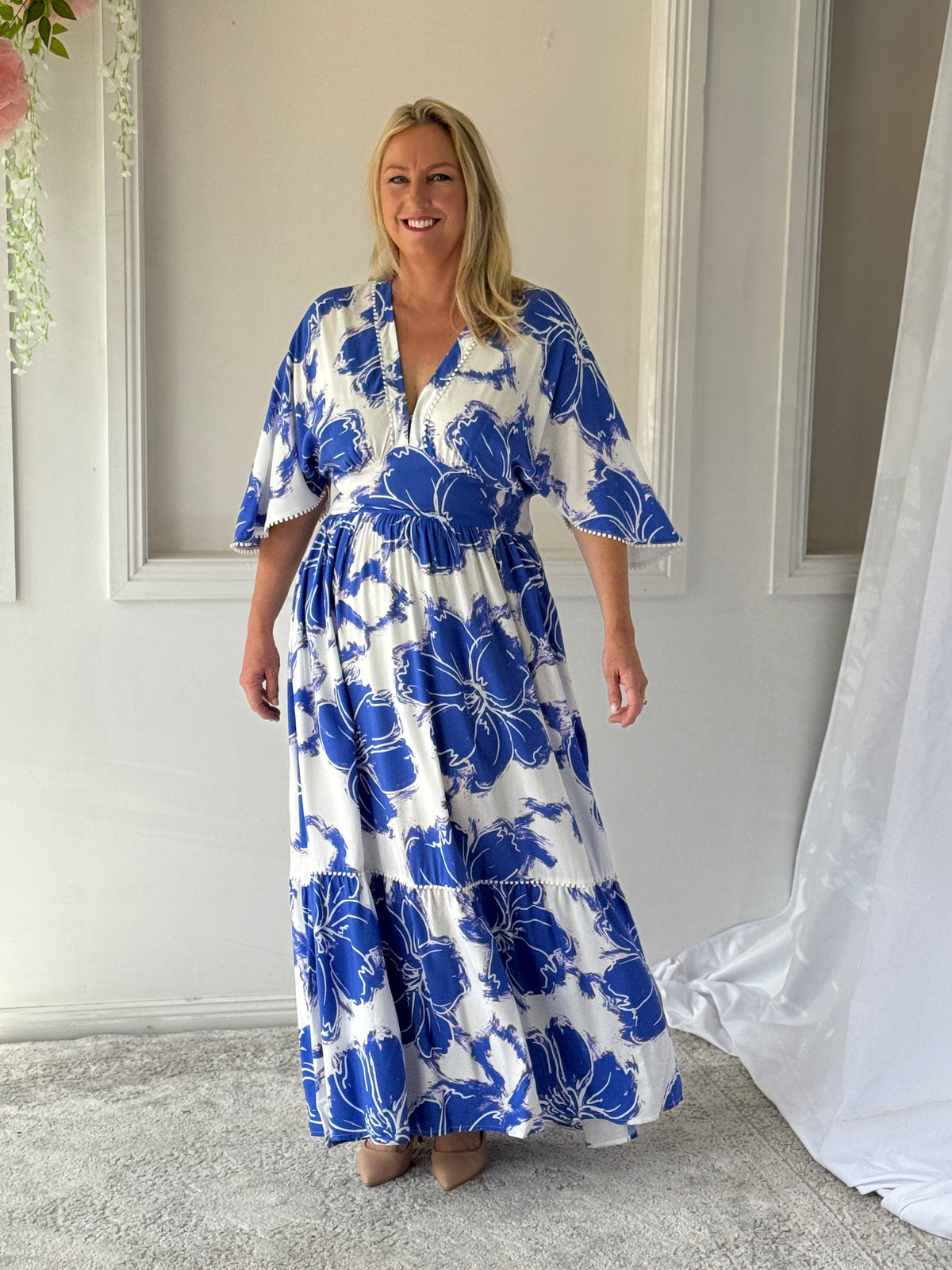 Modena Blue Floral Dress
