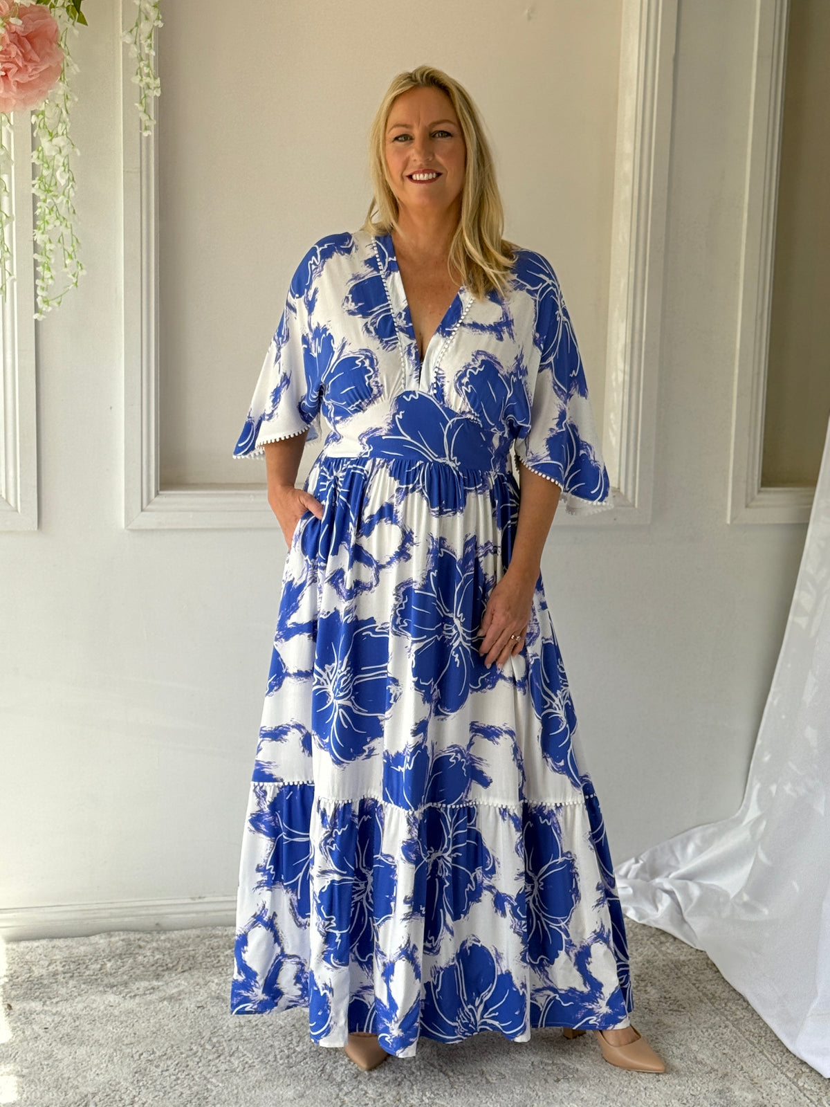 Modena Blue Floral Dress