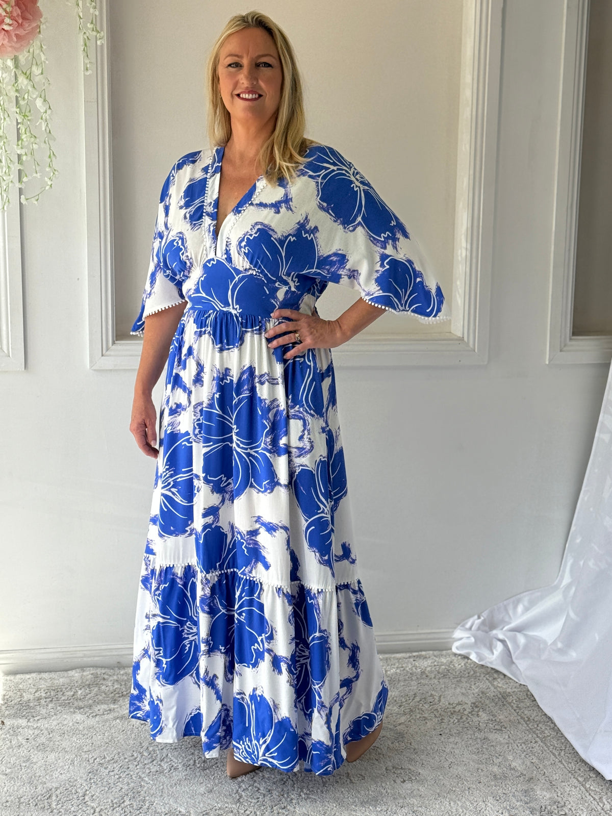 Modena Blue Floral Dress