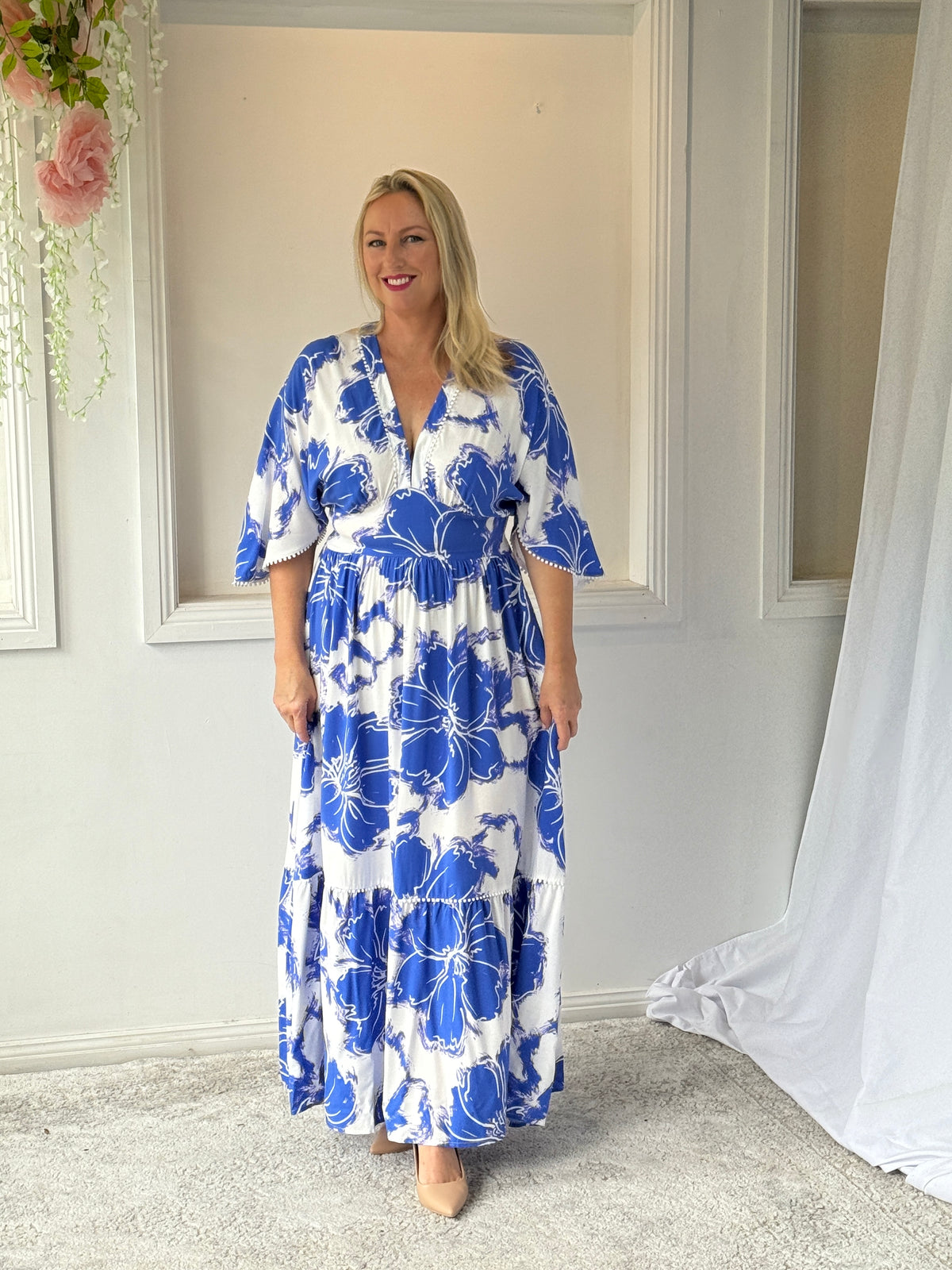 Modena Blue Floral Dress