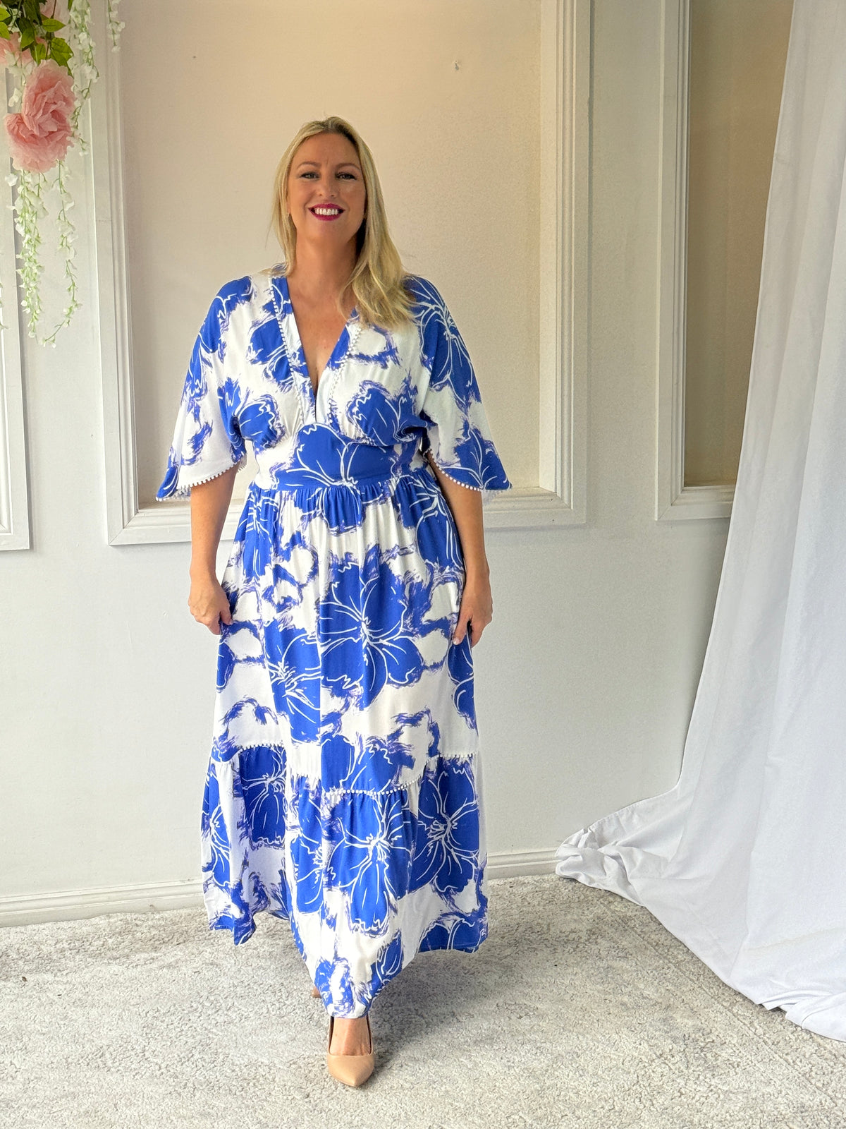 Modena Blue Floral Dress