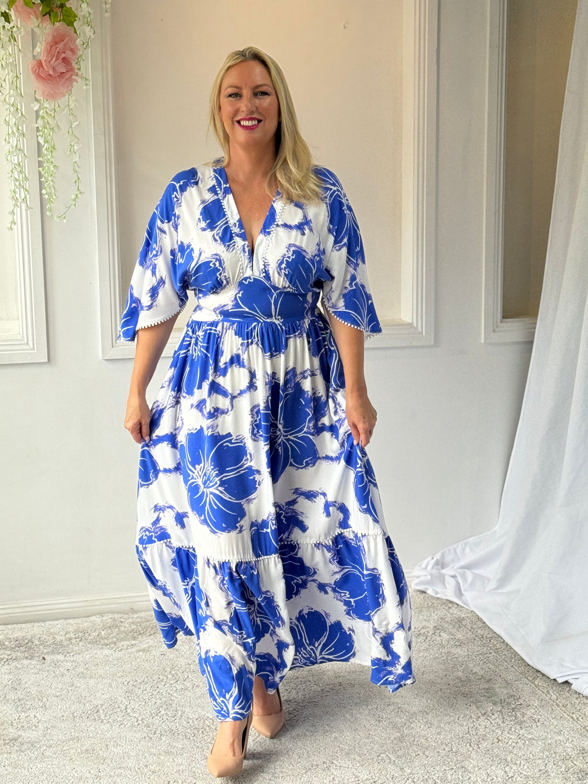 Modena Blue Floral Dress