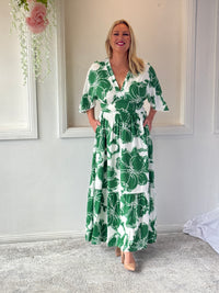 Modena Green Floral Dress