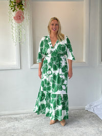 Modena Green Floral Dress