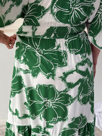 Modena Green Floral Dress