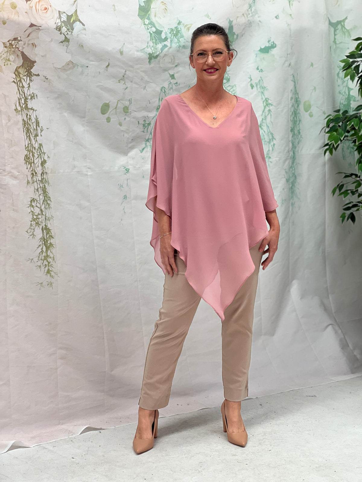 Nessa Blush Evening Top