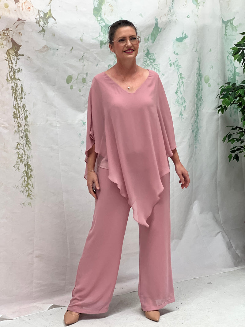 Faith Blush Chiffon Pants