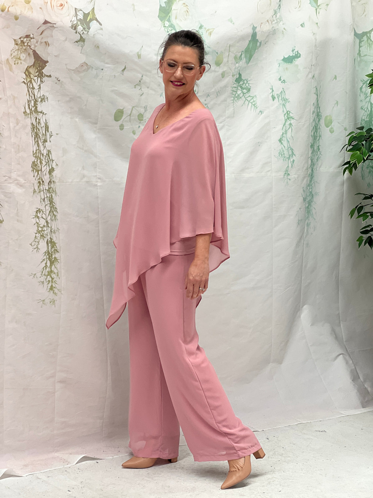 Faith Blush Chiffon Pants