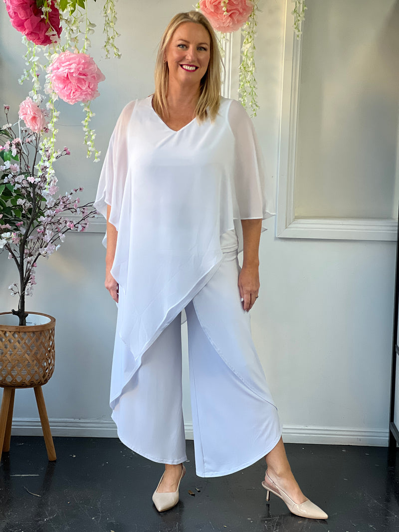 Nessa White Evening Top