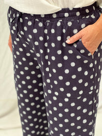 Niylah Spot Linen Pants